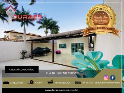 Casa em Condomínio para Venda, em RA XXX Vicente Pires, bairro Vicente Pires, 3 dormitórios, 4 banheiros, 1 suíte, 4 vagas