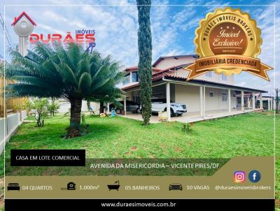 Casa para Venda, em RA XXX Vicente Pires, bairro Colônia Agrícola Samambaia, 4 dormitórios, 5 banheiros, 2 suítes, 10 vagas